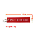 REMOVE BEFORE FLIGHT Keychain Pilot Key Chain for Motorcycles and Cars Backpack Key Tag New Embroidery Key Fobs. 