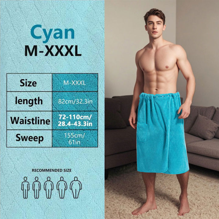 Suitable%20for%20M-XXXL%20Men's%20Bath%20Skirt%20Bath%20Towel%20Plus%20Size%20Bath%20Skirt%20Suitable%20for%20Home,%20Travel,%20Steaming,%20Spa,%20Beach%20-%20Image%207