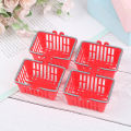 Dollhouse Miniature Shopping Basket Toys Kids Mini Supermarket Shopping Hand Basket Model Doll House. 