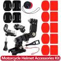 Motorcycle Helmet Accessories Kit Chin Mount Bracket Bike Holder for  Hero 13 12 11 10 9 SJCAM AKASO  Osmo Action Camera. 
