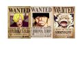 one piece wanted poster.one piece monster trio Luffy,Zoro and sanji. 