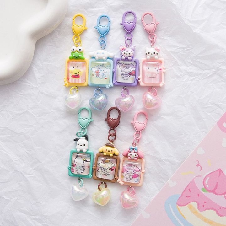 Hello Kitty Sanrio Keychain Cute Cinnamoroll Kuromi Keyring My Melody Keychains Children Toys
