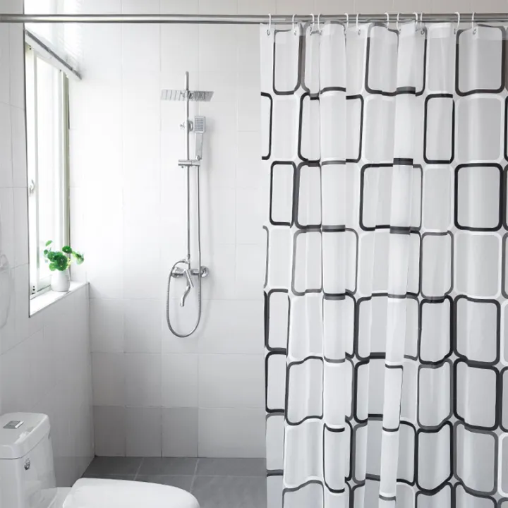 Premium%20Geometric%20Shower%20Curtain%20-%20Black%20White%20PEVA%20Waterproof%20Bathroom%20Decor%20with%20Heavy%20Duty%20Hooks%20-%20Image%202