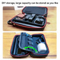 TELESIN Waterproof Carrying Adjustable Space Bag PU for GoPro Hero 13 12 11 10 9 8 7 6 Insta360 Osmo Action Accessories Bag.