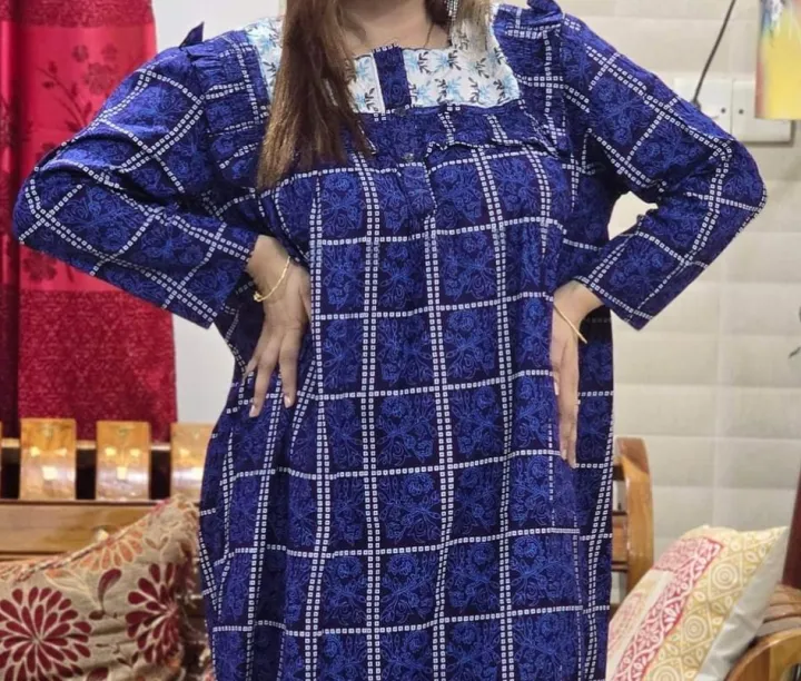 Full%20Sleeve%20Pure%20Cotton%20Neck%20Embroidery%20Maxi%20For%20Women%20-%20Image%202