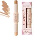 Technic Shape Stick 2-in- 1 Highlighter and Contour Stick Waterproof Contouring Bronzer Highlighters Stick Nose Shadow Blusher Corrector Face Makeup Cosmetics Creamy Blendable Formula Light Medium and Deep Shade Snatch and Chizzle Face Defining Stick. 