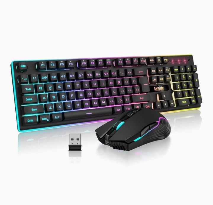 RedThunder Wireless RGB Gaming Keyboard & Mouse Combo Amazon Imported