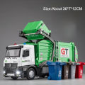 1:24 Electric Trailer Flatbed Truck Sanitation Garbage Car Model Toy Light Music Engineering Vehicle Models Kids Best Presents.