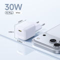 Baseus 30W GaN Charger PD Charger For iPhone 17 16 15 14 13 12 Max Fast Charger PD3.0 QC3.0 Phone Charger Type C Tablets Charger.