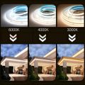 3mm/5mm/8mm DC5V High Density COB Light Strip 320 400LEDs Flexible COB LED Tape Light Bar Dimmable TV Kitchen Bedroom Decoration.