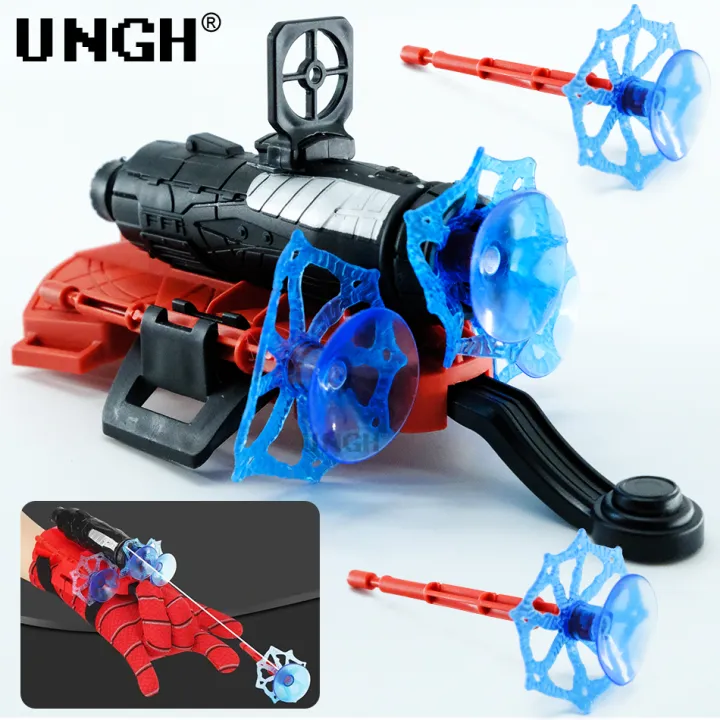UNGH Spider Web Wrist Launcher man Shooters Spider Upgraded Version Peter Cosplay Gadgets Set Toys for Children Shooting Game