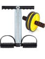 Tummy Trimmer and Ab Wheel Roller Exerciser Combo for Home Gym Outdoor Abs Exercise Equipment. 