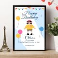 Customized Name and Photo for Happy-birthday Frame Gift, Best Gift for Friends and Family, Size 8 by 10. 