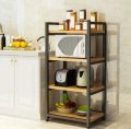 Microwave oven Stand Rack Wood Storage Kitchen Home shelf of 4 layers. 