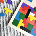 1 Set Wooden Puzzle Baby Early Education Fun Game Children Thinking Logic Square Toy Puzzle.