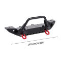 RCXAZ Metal Front Bumper and Rear Bumper with LED Lights for 1/10 RC Tracked Axial SCX10 III AXI03007 TRX-4 Upgrade.
