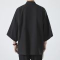 Black Kimono Men Traditional Coat Shirt Summer Beach Cardigan Yukata Unisex Women Cosplay Haori Japanese Samurai Clothing. 