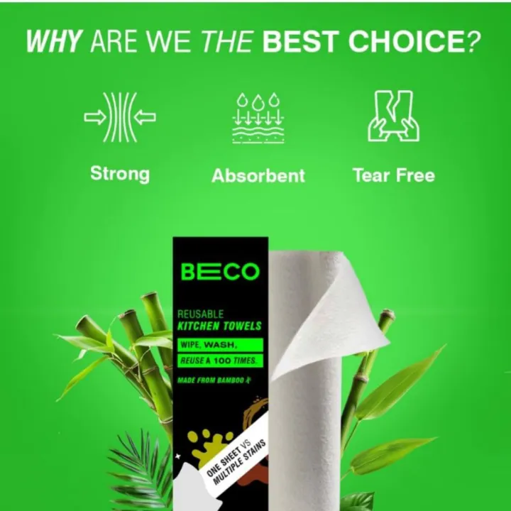 Beco%20Reusable%20Kitchen%20Towel%20Roll-2000%20Times%20Washable%7CSoft%20&%20Highly%20Absorbent%7CBetter%20Alternative%20to%20Dishcloth,%20Kitchen%20Tissue%20Paper%20Roll/Paper%20Towel%7CEco%20Bamboo%20Wipes%20for%20Home%20Cleaning%7C20%20Sheets%20-%20Image%202