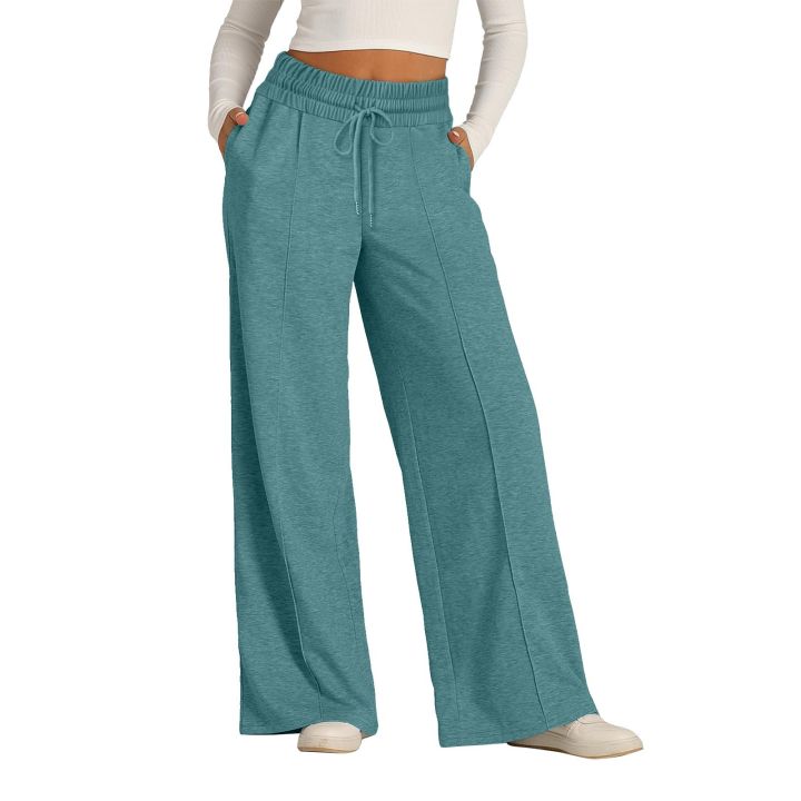 Women%20Long%20Pants%202026%20Spring%20Summer%20Straight%20Long%20Elastic%20Waist%20Wide%20Leg%20Women%20long%20trousers%20Casual%20Soft%20Knitted%20Yoga%20Pants%20-%20Image%207