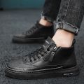 Men Boots Winter High Top Leather Shoes Fashion Cotton Shoes Fashion Ankle Boots Business Casual Outdoor Shoes Male Sneakers New.