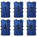 6/12PCS Kid's Football Pinnies Quick Dry Soccer Jersey Youth Sports Scrimmage Basketball Team Training Numbered Bibs Sports Vest.