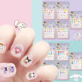 5pcs/set Cartoon Hello Kitty 3D Nail Stickers Press on Nails Sanrio Melody Kuromi Nail Art Decoration Fun Anime Nail Art Decals. 