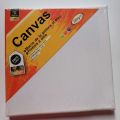 White Blank Artist Canvas Board Wooden Frame 20cm X 20cm 280gsm. 