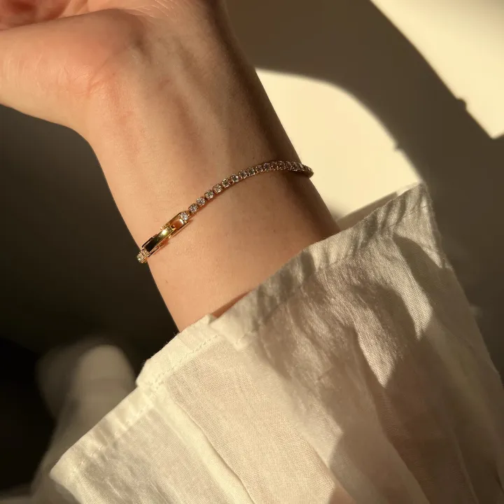Sparkling%20Cubic%20Zircon%20Tennis%20Bracelets%20for%20Women%20Luxury%20Dainty%20Stackable%20Gold%20Color%20Chain%20Crystal%20CZ%20Banquet%20Wedding%20Jewelry%20-%20Image%204