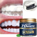 7D White Hydroxyapatite Tooth Powder | 20% nHAP | Deeply Cleans Teeth with Charcoal & Mint for Fresh Breath. 