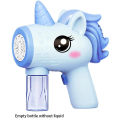 Unicorn children's electric bubble gun, toy bubble machine, automatic soap blowing machine with lights, outdoor party game, new. 