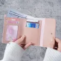 Simple And Short Lady Purse Student Ticket Holder Multi-function Card Bag. 
