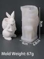 3D Easter Bunny Silicone Mold DIY Cute Animal Basket Rabbit Vase Ornaments Casting Molds Home Plaster Concrete Craft  Decor. 