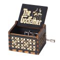 The Godfather Music Box Hand Crank Musical Box Carved Wooden Play The Theme Song of The Godfather Home Decor Christmas Gifts. 