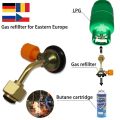 1PCS Gas Butane Cylinder Tank Charging Valve Refill Direct Connector Adapter For Outdoor Camping Picnic Cylinder Filling Adapter.