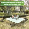  Mosquito Nets Palace Four Door King/Queen Double Size Home Single Beds Prevent Insect Outdoor Square Grace White Canopy Net. 