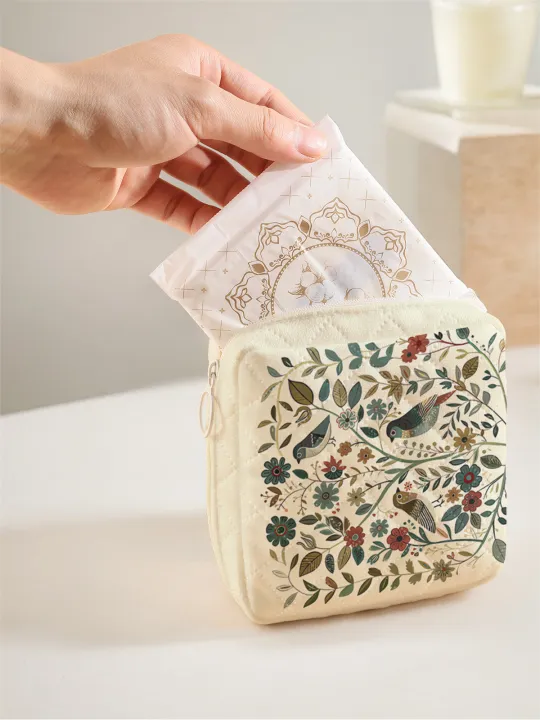 1%20Portable%20Sanitary%20Napkin%20Storage%20Bag,%20Made%20of%20Seaweed%20Turtle%20Pattern%20and%20Diamond%20Mesh%20Material,%20lightweight%20Women's%20Tissue%20Bag%20-%20Image%202