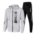 2024 Mens Tracksuits Casual Sweatpants Printing Zipper Hooded Sweatshirt Fashion Versatile Coat Outdoors Jogging Sports Clothing. 