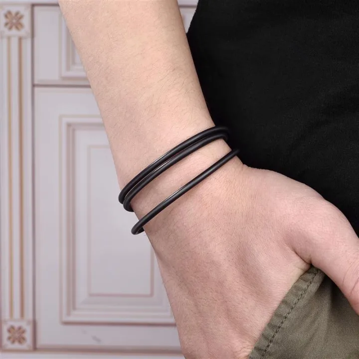 45/50/55/60cm%20Black%20Rubber%20Leather%20Chain%20Stainless%20Steel%20Lobster%20Buckle%20DIY%20Necklace%20Pendant%20Jewelry%20Making%20Handmade%20Rope%20-%20Image%205