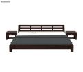 Rico Low Floor Bed
(King Size, Walnut Finish). 