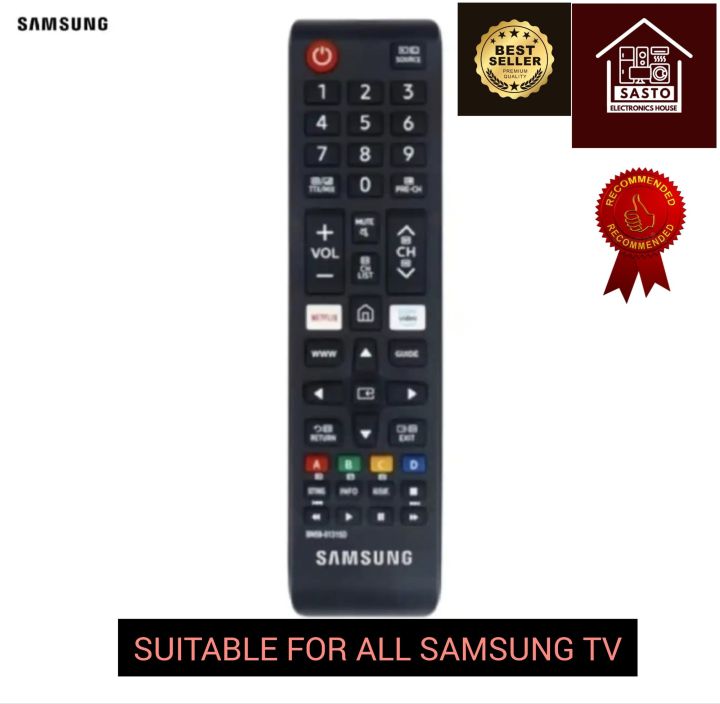Samsung Smart & Normal TV Remote Control with Netflix and Amazon Prime Button l Suitable for 24"-75"