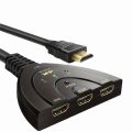 4K HDTV Splitter 3 In 1 Out 3-Port HD Switcher Selector HD Cable Supports Full HD 4K 1080P 3D Player HDTV,PS4 Game Console. 
