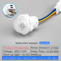 AC85-265V Double Adjustable Delay PIR Sensor Detector Smart Switch LED PIR Infrared Motion Sensor Auto Switch Light Strip Switch.