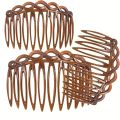 2Pcs French Hair Comb Hair Accessories Straight Teeth Hair Clip Hair Side Comb Bridal Wedding Veil Comb Retro Weaving Effect. 