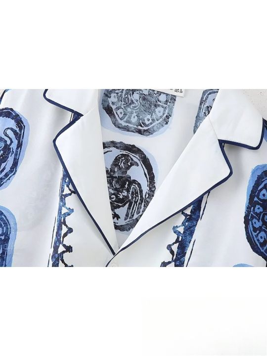 KONDALA%20Vintage%20Casual%20Print%20Women%20Suit%20Single%20Breasted%20V%20Neck%20Shirts+Loose%20Wide%20Leg%20Long%20Pants%20Fashion%202024%20Autumn%20Women%20Sets%20-%20Image%205