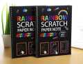 Large SCRATCH NOTE BOOK Scratch book with wooden stick scratch notebook size 26cmx19cm. 
