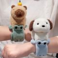 Kawaii Capybara Animal Slap Snap Wrap Bracelets Dog Cat Stuffed Animal Plush Toy Kid Cute Hand Ring Wristband Creative . 