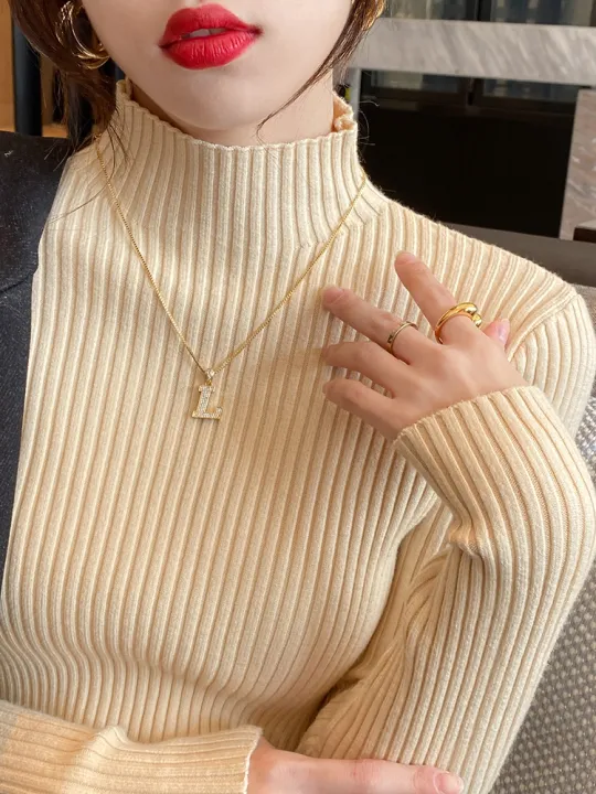 Elegant%20Solid%20Basic%20Knitted%20Tops%20Women%20Turtlneck%20Sweater%20Long%20Sleeve%20Casual%20Slim%20Pullover%20Korean%20Fashion%20Simple%20Chic%20Clothes%20-%20Image%204