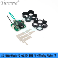 Turmera 16.8V Screwdriver Drill Battery Case 4S 30A BMS 18650 Hoder 16.8V 2A Lithium Battery Charger for 14.4V Shura Shrika  Use. 