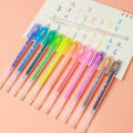 6/12pcs 3D Jelly Pens Highlighter for Diary, DIY Creative Art or Painting, Student Adult Art Stationery Supplies. 