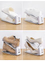 2/4/8PCS Space Saving Shoe Rack 2-Layer Adjustable Expandable Shoe Shelf for Closet Easy Assembly Shoe Organizer. 